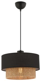 Luster na lanku ECHO 1xE27/60W/230V čierna/hnedá