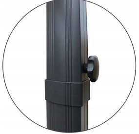 Veľký záhradný slnečník v béžovej farbe 3 x 4 m