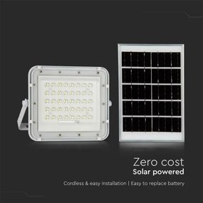 LED Vonkajší solárny reflektor LED/6W/3,2V IP65 4000K biela + DO