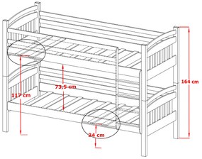 Detská posteľ 90 x 190 cm Galvin (s roštom a úl. priestorom) (grafit). Vlastná spoľahlivá doprava až k Vám domov. 1013435
