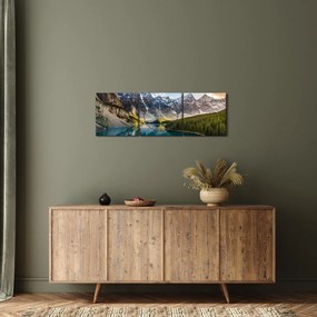 Obraz - Kanada, Národný park Banff, Moraine Lake (s hodinami) (90x30 cm)