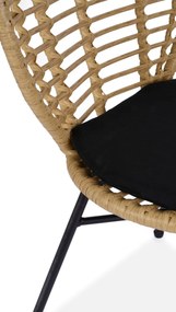 Záhradná stolička K472 hnedo-čierna