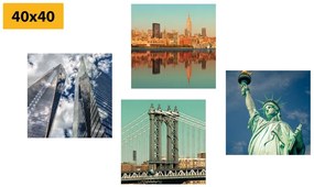 Set obrazov pamiatky mesta New York