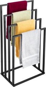Stojan na uteráky - 4 ramenný - čierny