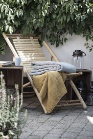 Ib Laursen Prešívaný prehoz Dark grey stripes 130 × 180 cm