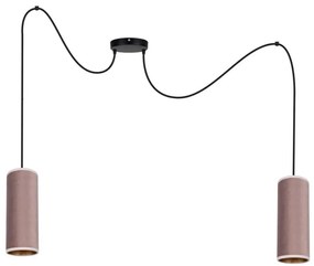 Luster na lanku AVALO 2xE27/60W/230V pavúk ružová/medená