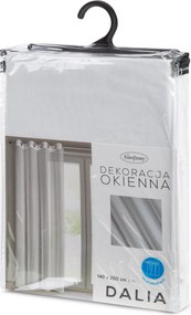 ZÁCLONA NA KRÚŽKOCH DALIA 140X250 CM BIELA