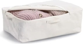 Zeller Present Úložný textilný box so zipsom na uloženie textilu CREAM, 60 × 39 × 18 cm