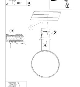 Závesné LED svietidlo Rio 55, 1x LED 30w, 3000k, g