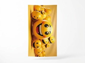 Rýchloschnúca XXL plážová osuška HAPPINO žltá 150 x 210 cm, 100% mikrovlákno