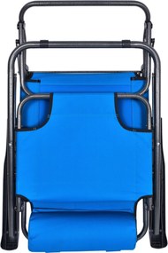 Záhradné skladacie ležadlo LEON - modré