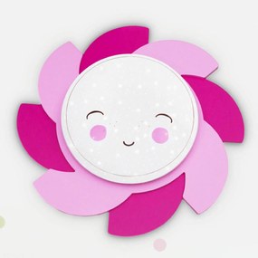 Nástenné LED Slnko Starlight Smile ružové