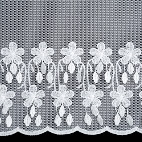ZÁCLONA NA KRÚŽKOCH SADIE 300X150 CM BIELA