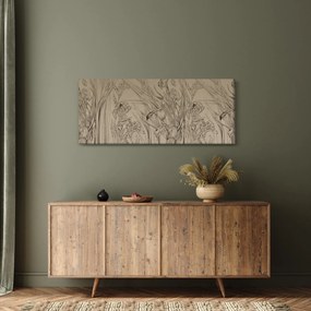 Obraz - Obrysy rastlín (120x50 cm)