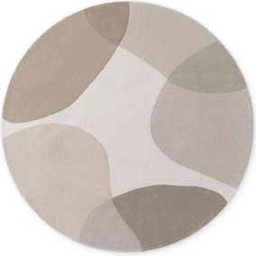 Béžový ručne tkaný vlnený okrúhly koberec ø 160 cm Hackney Clarissa – Ted Baker