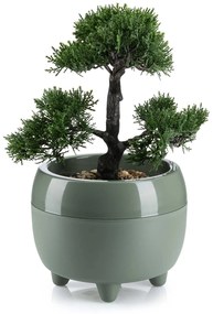 PLASTOVÝ KVETINÁČ BOTANICA 30X24 CM ZELENÁ