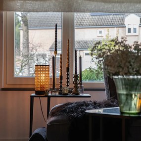 Rustikálna stolná lampa z ratanu - Kata