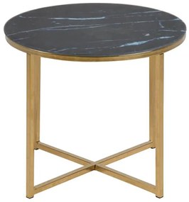 Alisma príručný stolík čierny Ø50 cm