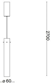 Ideal Lux - LED Luster na lanku FLAM LED/10W/230V pr. 6 cm CRI 90 šedá