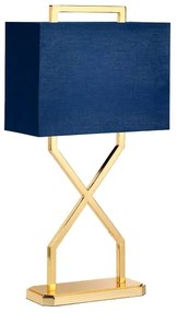 Elstead CROSS-TL - Stolná lampa CROSS 1xE27/60W/230V zlatá/modrá