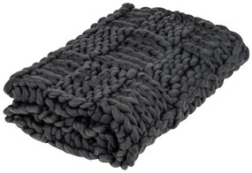 MERADISO® Pletená deka hrubej priadze, 120 x 150 cm (antracitová), šedá (100285408)