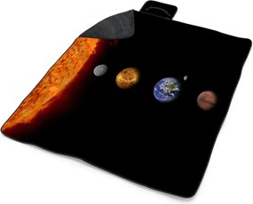 Sablio Plážová deka Planéty a Slnko: 200x140 cm