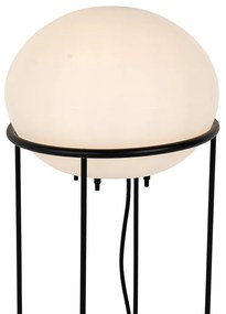 Dizajnová vonkajšia stojaca lampa čierna - Jannie