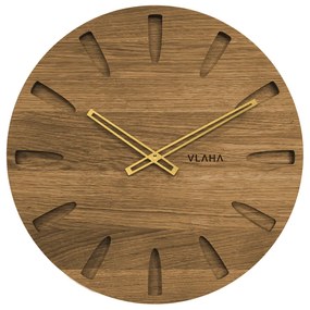 Dubové hodiny Vlaha zlaté ručičky VCT1020, 45cm