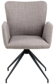 Sivé čalúnené jedálenské kreslá v súprave 2 ks Laura – Actona