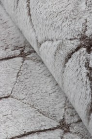 Koberec Rabbit 3D Carving COFFE/WHITE 2 rozmery koberec: 160x220 cm
