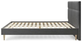 Čierna dvojlôžková posteľ Bobochic Paris Elyna Light, 180 x 200 cm