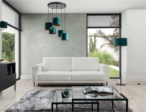 Krémovobiela rozkladacia/s úložným priestorom pohovka z textílie buklé 260 cm Dalia – ELTAP