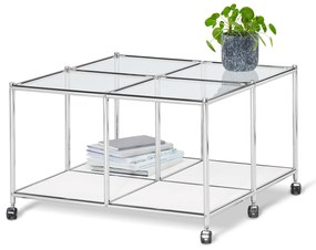 Konferenčný stolík na kolieskach »CN3«, biely