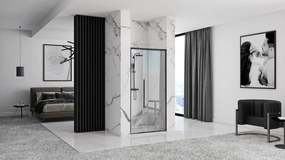 Rea Solar Black, posuvné sprchové dvere 120 x 195 cm, 6mm číre sklo, čierny profil, REA-K6312