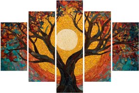 Obraz - Slnko v korune stromu života (150x105 cm)