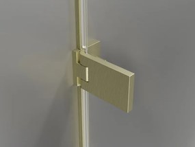 Mexen Lunar-F Duo, skladací sprchový kút 80 x 70 cm, 8mm číre sklo, zlatý matný profil, 836-080L-070P-55-00