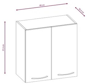 Kuchynská linka VALERIA 240 cm hnedá/dub sonoma