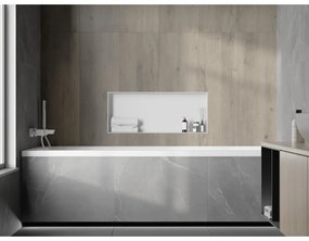 Mexen X-Wall-NR, polička na zapustenie pod obklad bez goliera 75 x 30 cm, biela, 1921753010