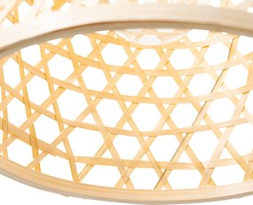 Orientálne závesné svietidlo čierne s bambusom - Rayan