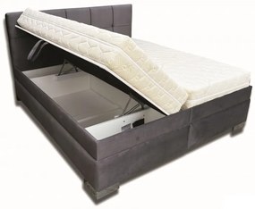 Manželská posteľ 180 cm Elissa (tmavosivá) (bez matrace) (s roštom dreveným latkovým). Vlastná spoľahlivá doprava až k Vám domov. 1052028