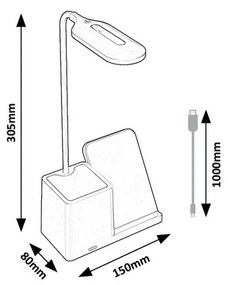 Rabalux 74233 stolná funkčná LED lampa Cerie