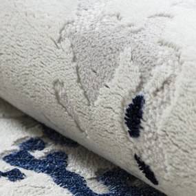 Dywany Łuszczów, Kusový koberec Allure 1961 white/blue, 160x220, modrá, kancelária