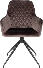 Hnedé čalúnené jedálenské kreslo Harbo – House Nordic