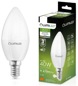 LED žiarovka B35 E14 5W = 40W 470lm 4000K Neutrálna 180° LUMILED