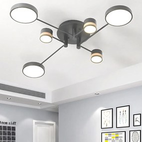 Toolight - LED stropná lampa 6-bodová APP210-3CPR, šedá-hnedá, OSW-08471
