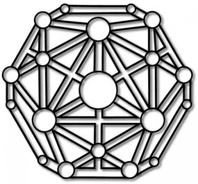 Geometrický obraz na stenu vyrezávaný z drevenej preglejky