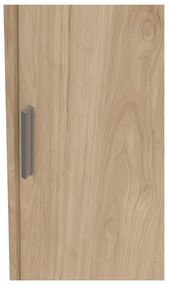 Šatníková skriňa v dekore duba s posuvnými dverami v prírodnej farbe 177x200x60 cm Naia – Tvilum