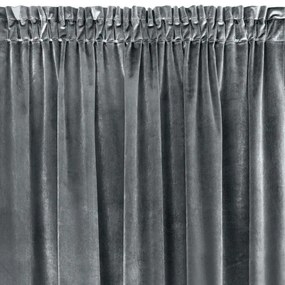 Dekorstudio Dekoračný záves SAMANTA na riasiacu pásku - grafitový Rozmer závesu: 140x270cm