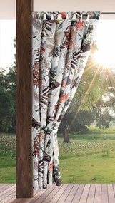 ZÁHRADNÝ VODEODOLNÝ ZÁVES NA PÚTKACH GARDEN 155X220 CM KVETY