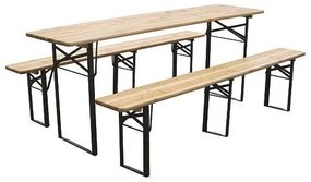 Pivný set stôl + lavičky DORTMUND Medium3 (stôl 200x50x77 cm, 2x lavica)